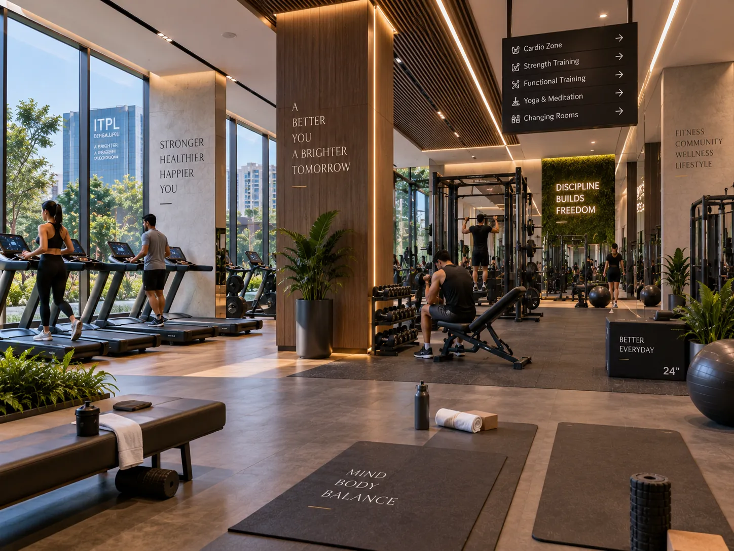 Modern fitness centre