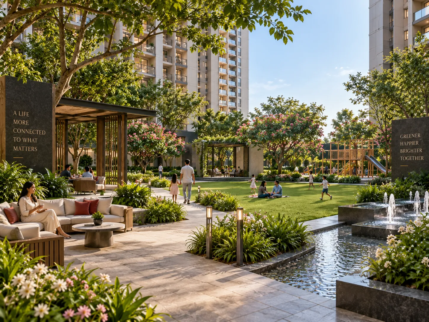 Landscaped garden and community courtyard